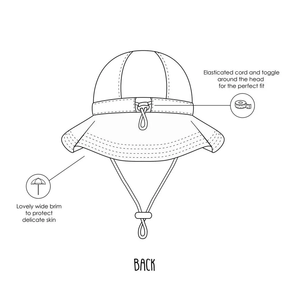 Acorn Kids: Wide Brim Sunhat Ravello Gingham Pink Yellow Green