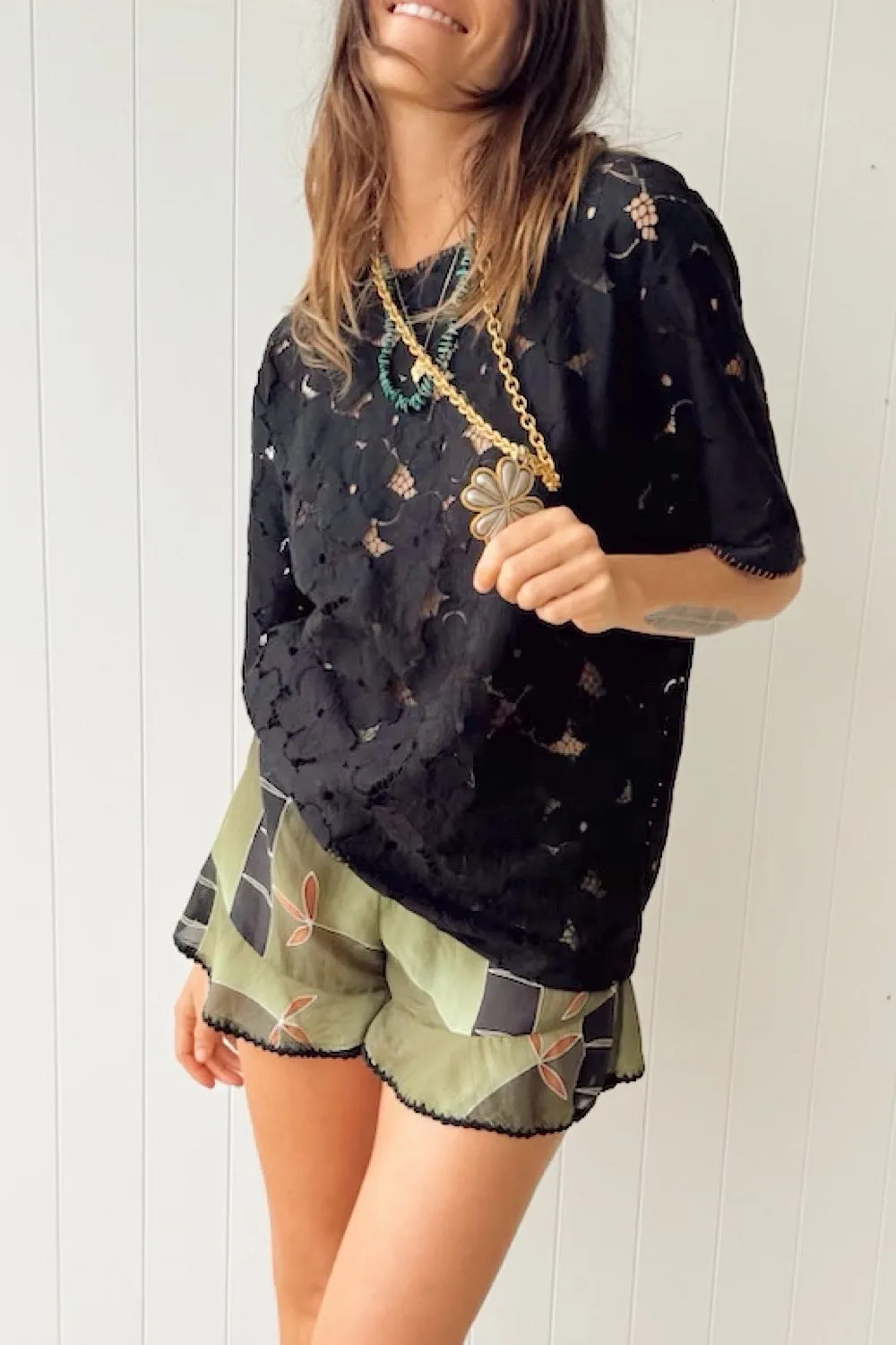 Amour Lace T-shirt - Black