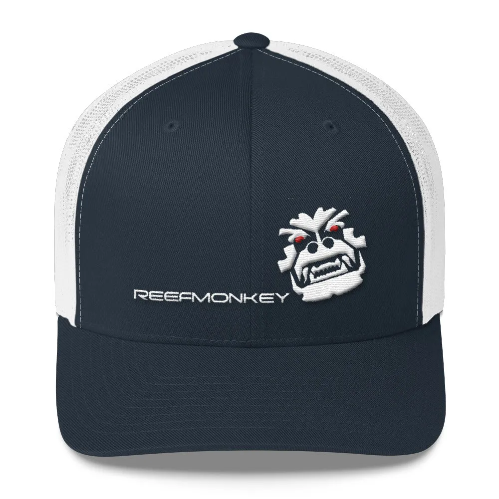 Angry Monkey Puffy Embroidery Trucker Hat by Reefmonkey