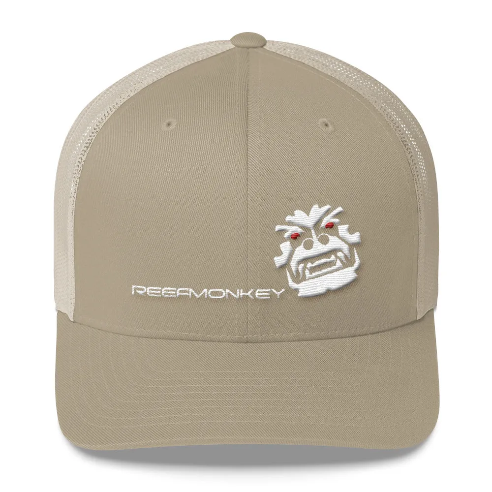 Angry Monkey Puffy Embroidery Trucker Hat by Reefmonkey