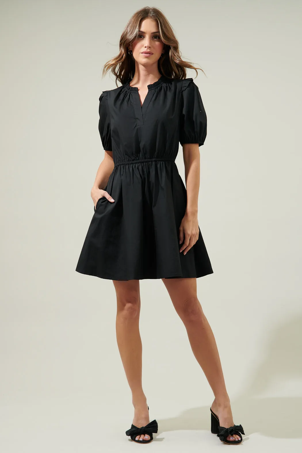 Candice Love Poplin Short Sleeve Mini Dress