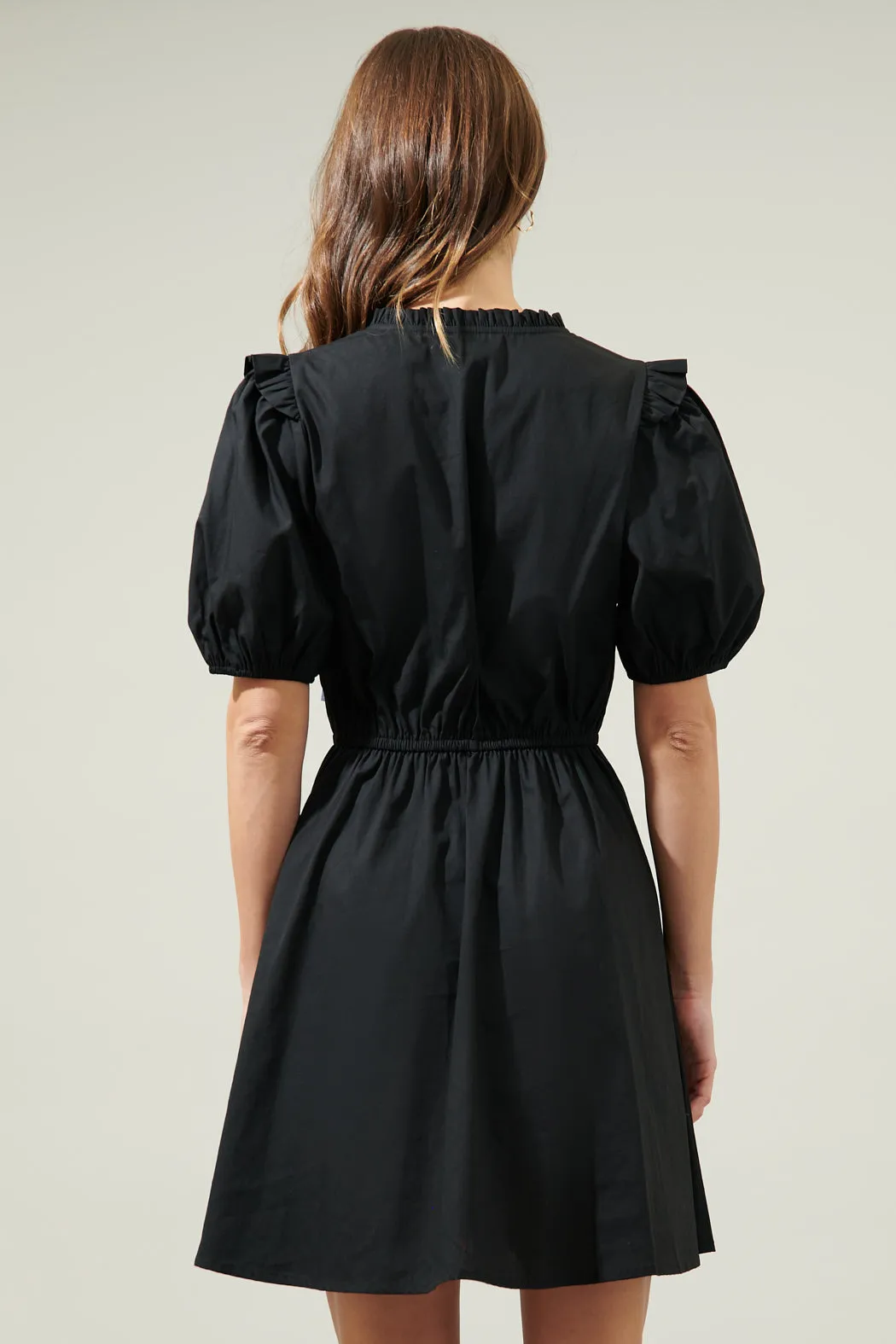 Candice Love Poplin Short Sleeve Mini Dress