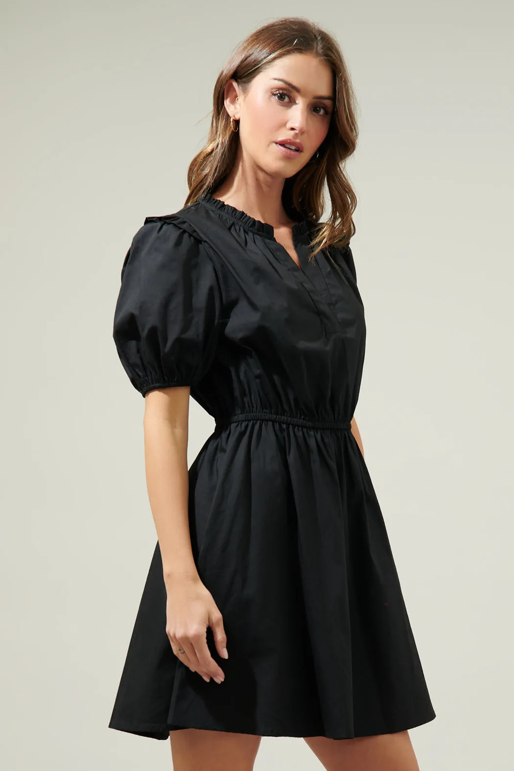 Candice Love Poplin Short Sleeve Mini Dress