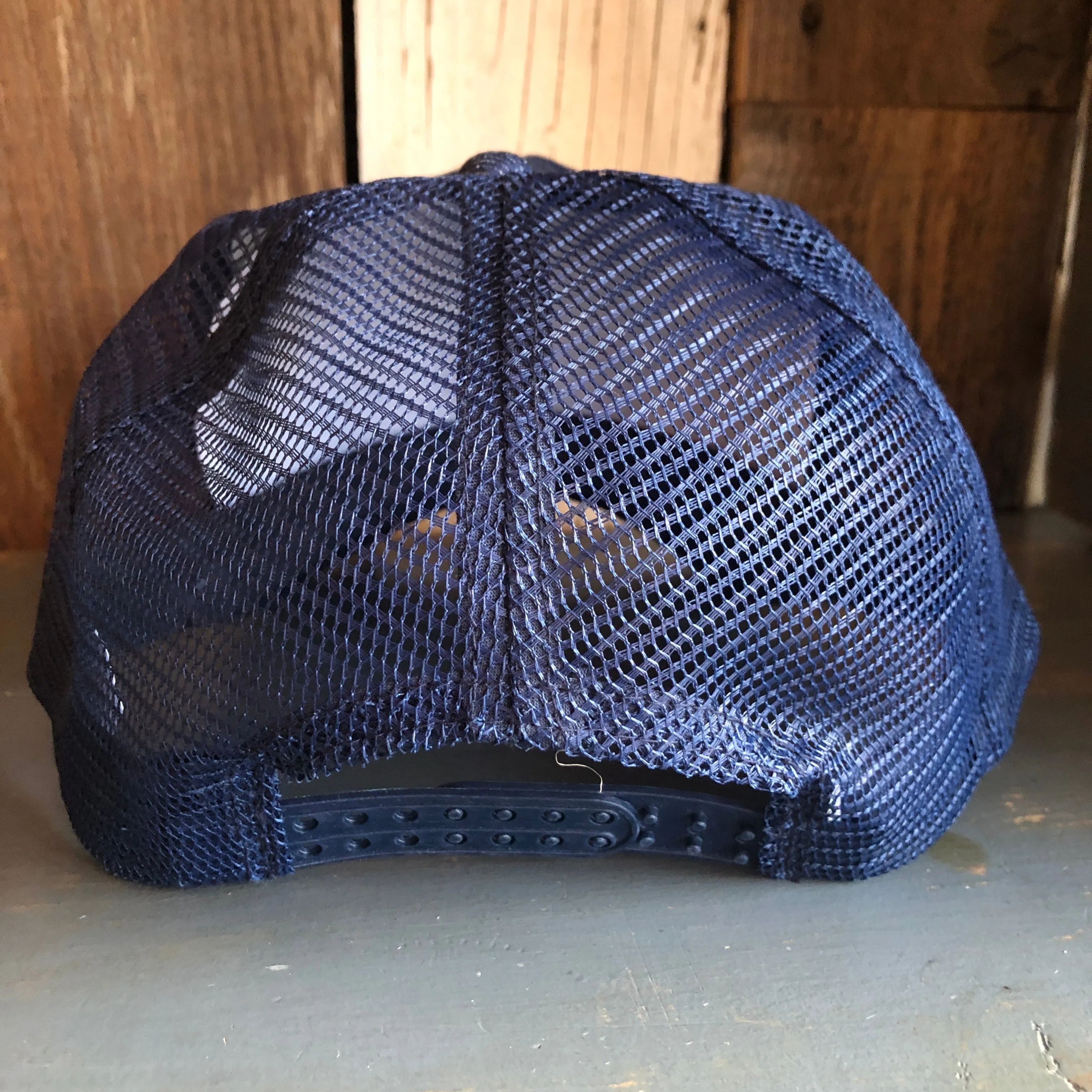 Hermosa Beach OCEAN DRIVE 5 panel Denim Mesh Back Cap - Navy