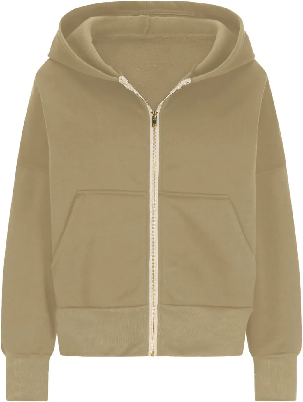 Hoodies For Women Full Zip Up Oversized Sweatshirts Casual Long Sleeve Track Jackets With Pockets 2024 Fall Outfits