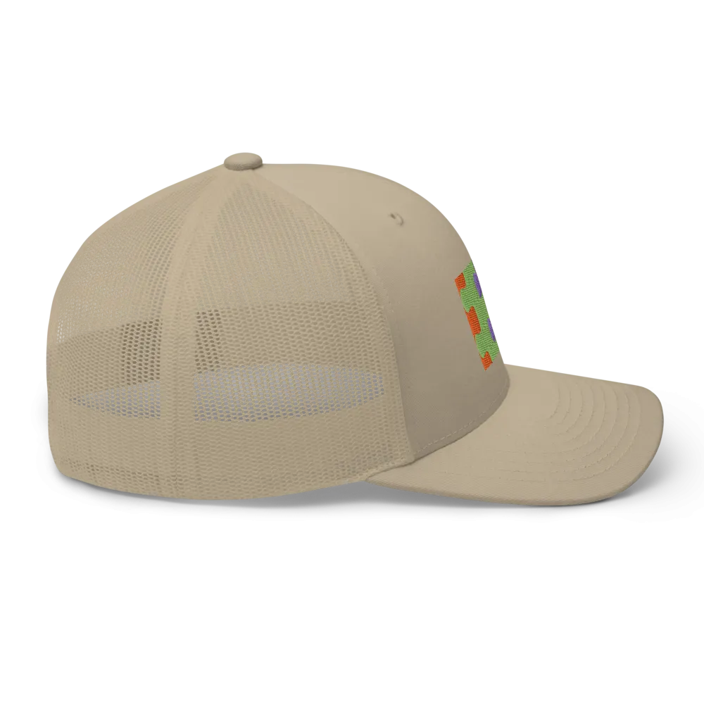 Jigsaw Trucker Cap: Khaki