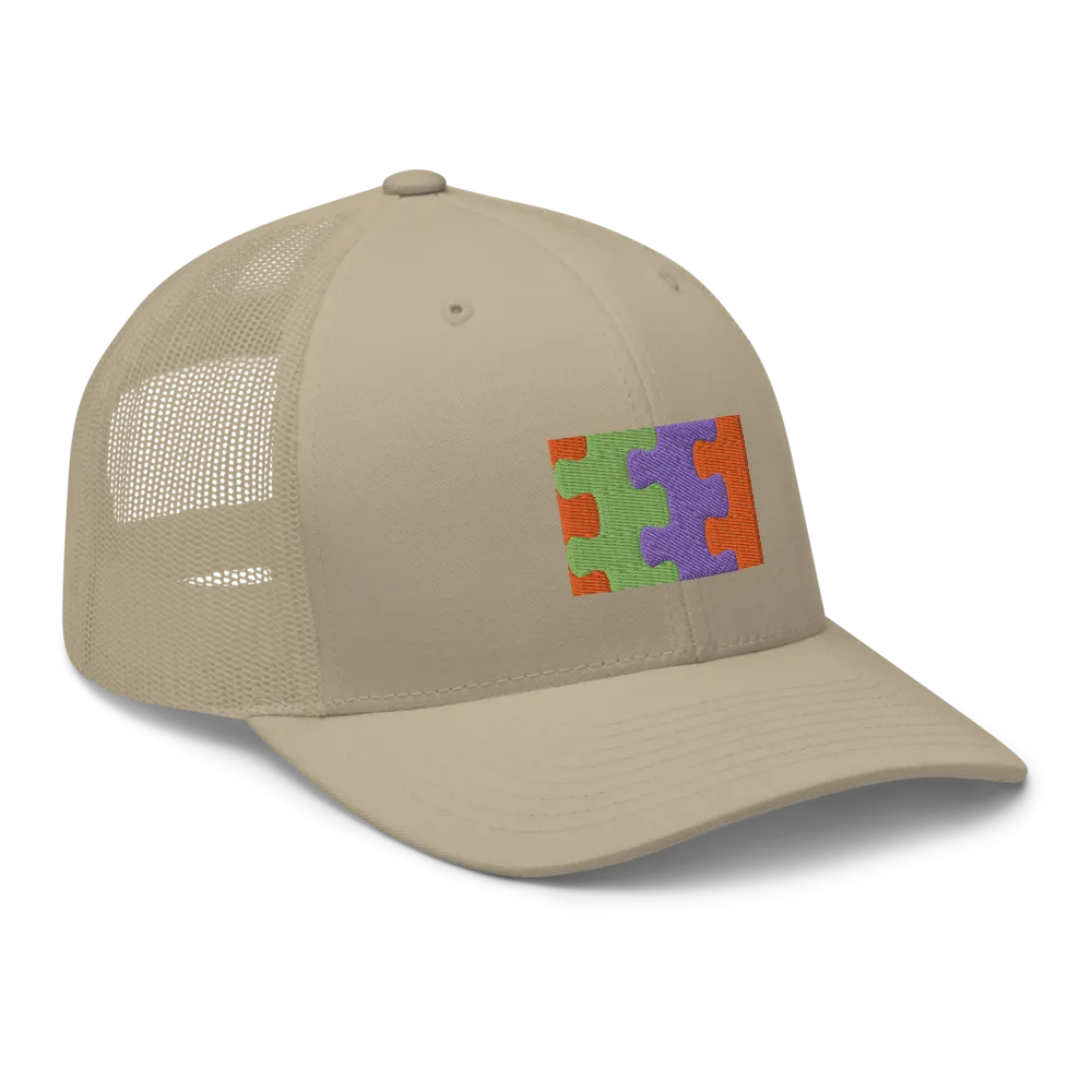 Jigsaw Trucker Cap: Khaki