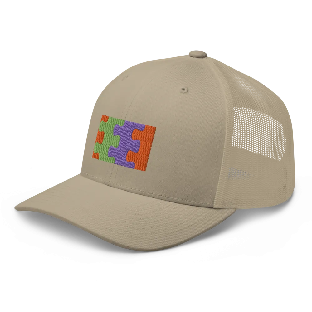 Jigsaw Trucker Cap: Khaki
