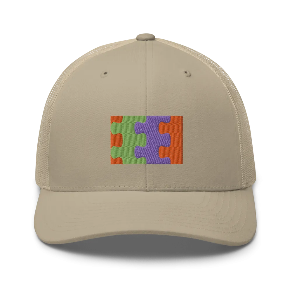 Jigsaw Trucker Cap: Khaki