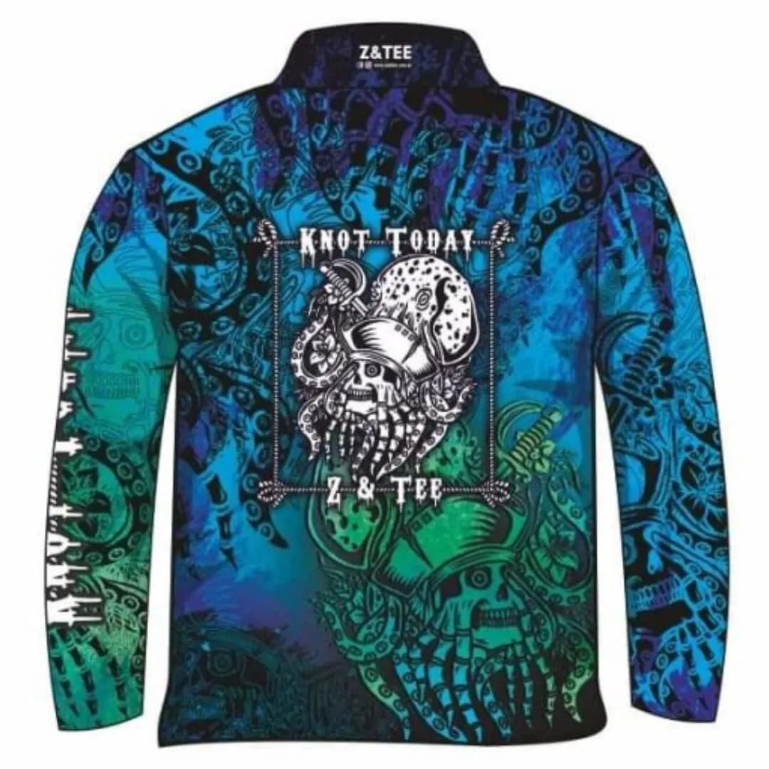 Mens | Knot Today Deep Blue Kraken Fishing Shirt