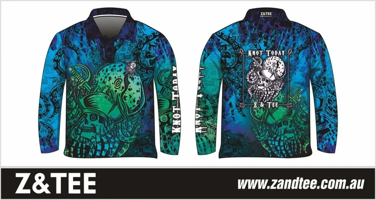 Mens | Knot Today Deep Blue Kraken Fishing Shirt