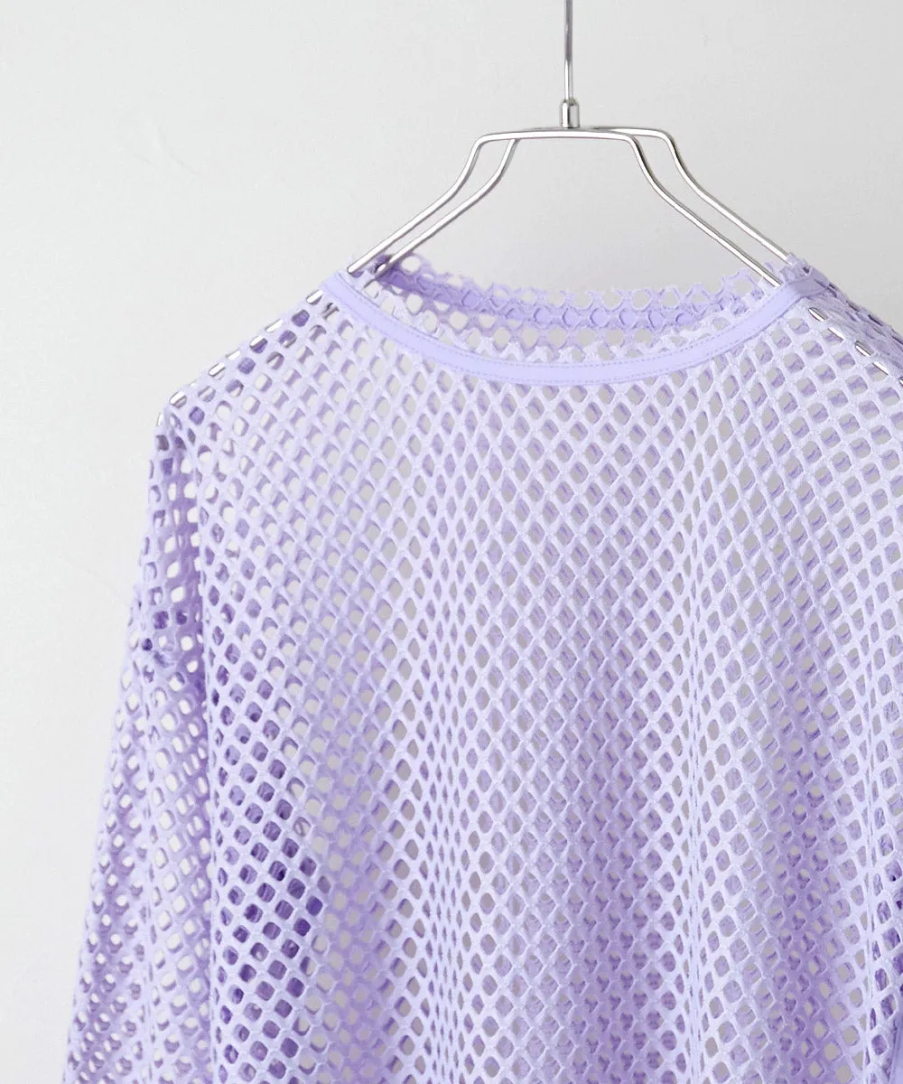 Mesh knit pull over