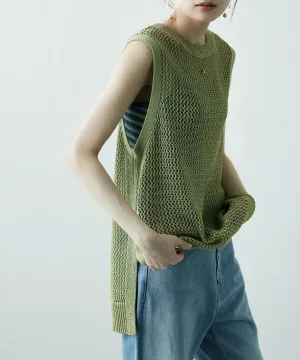 Mesh knit vest