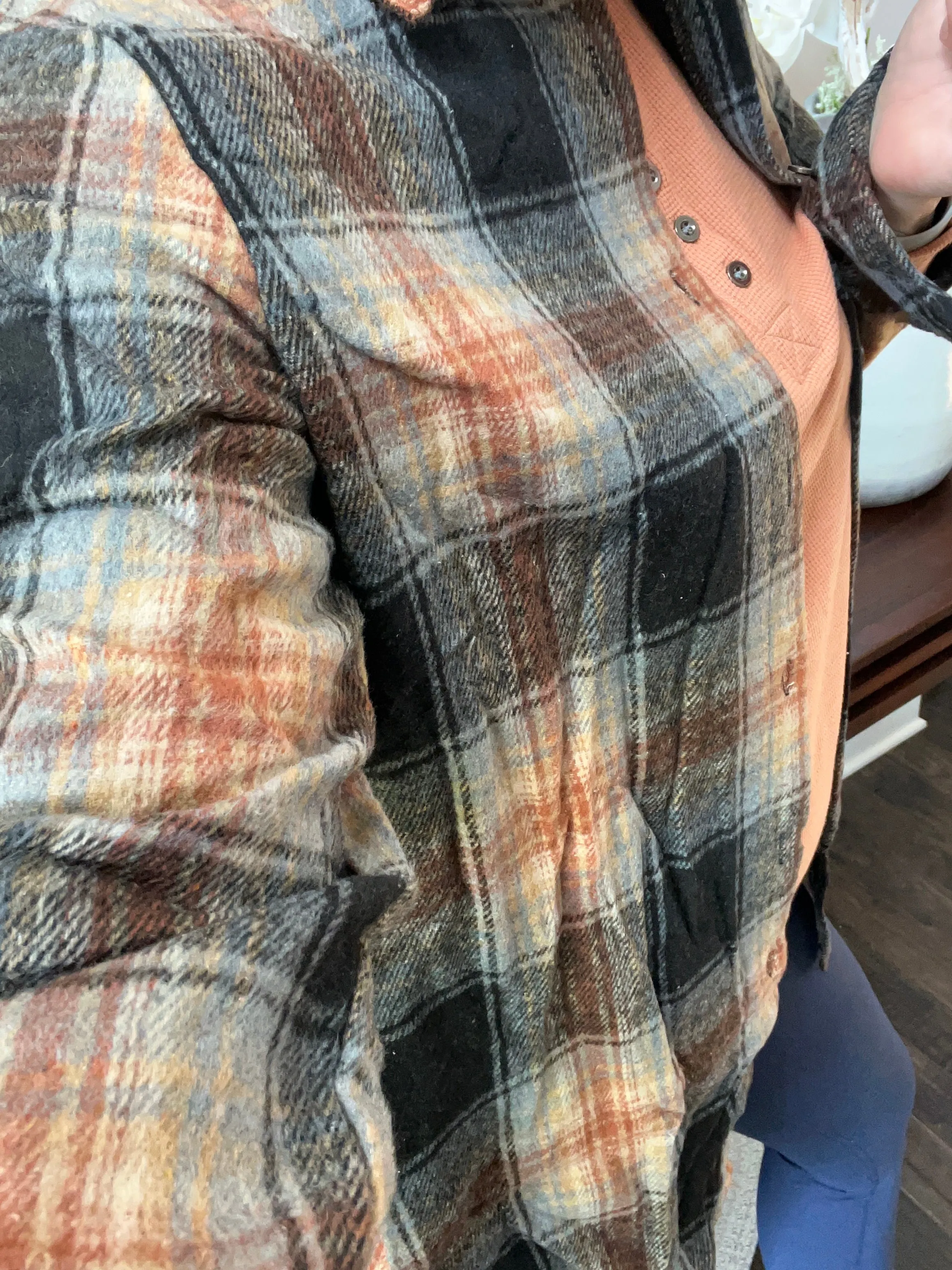Oversized plaid shirt