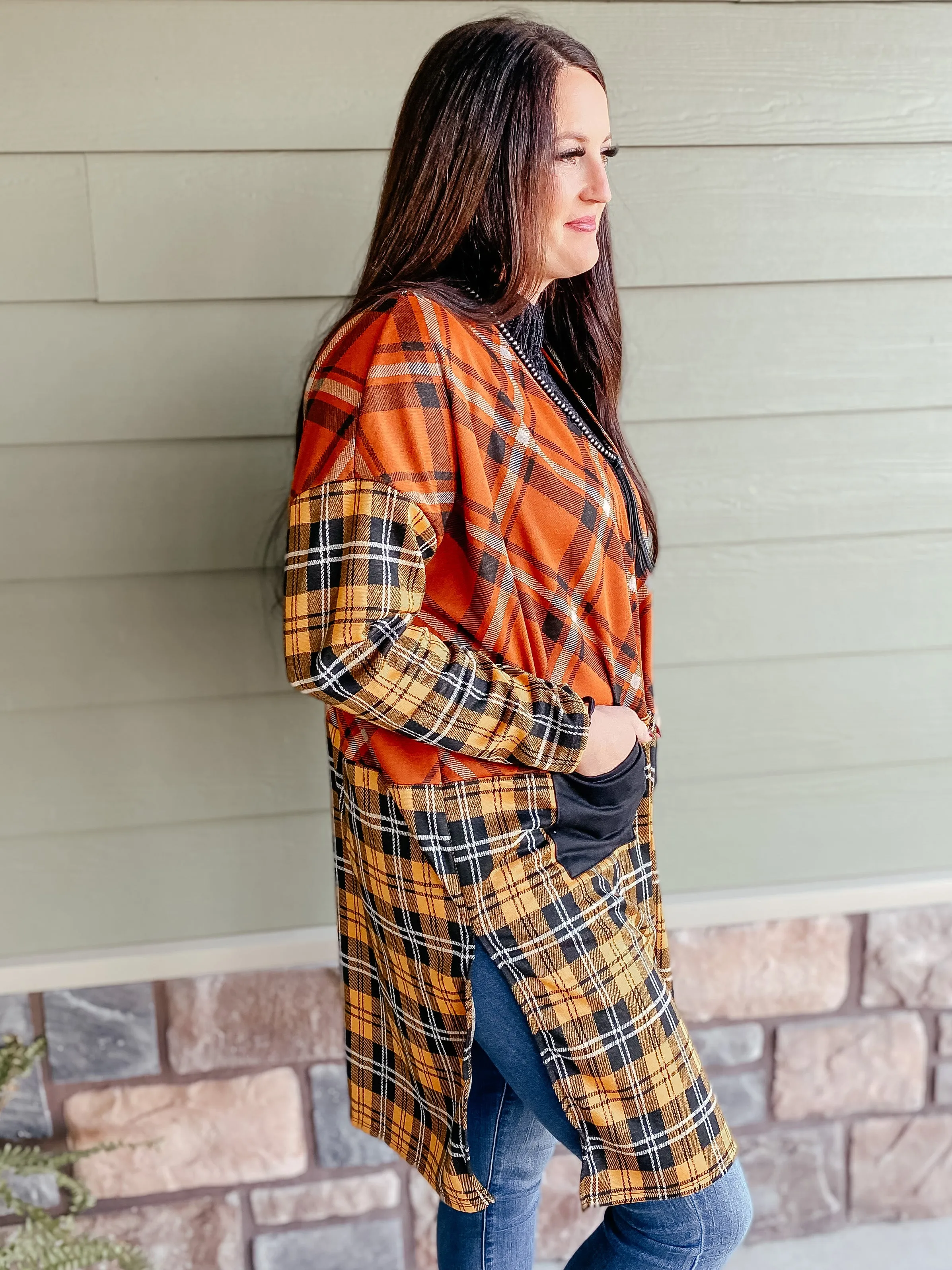 Piper Mix Plaid Cardigan