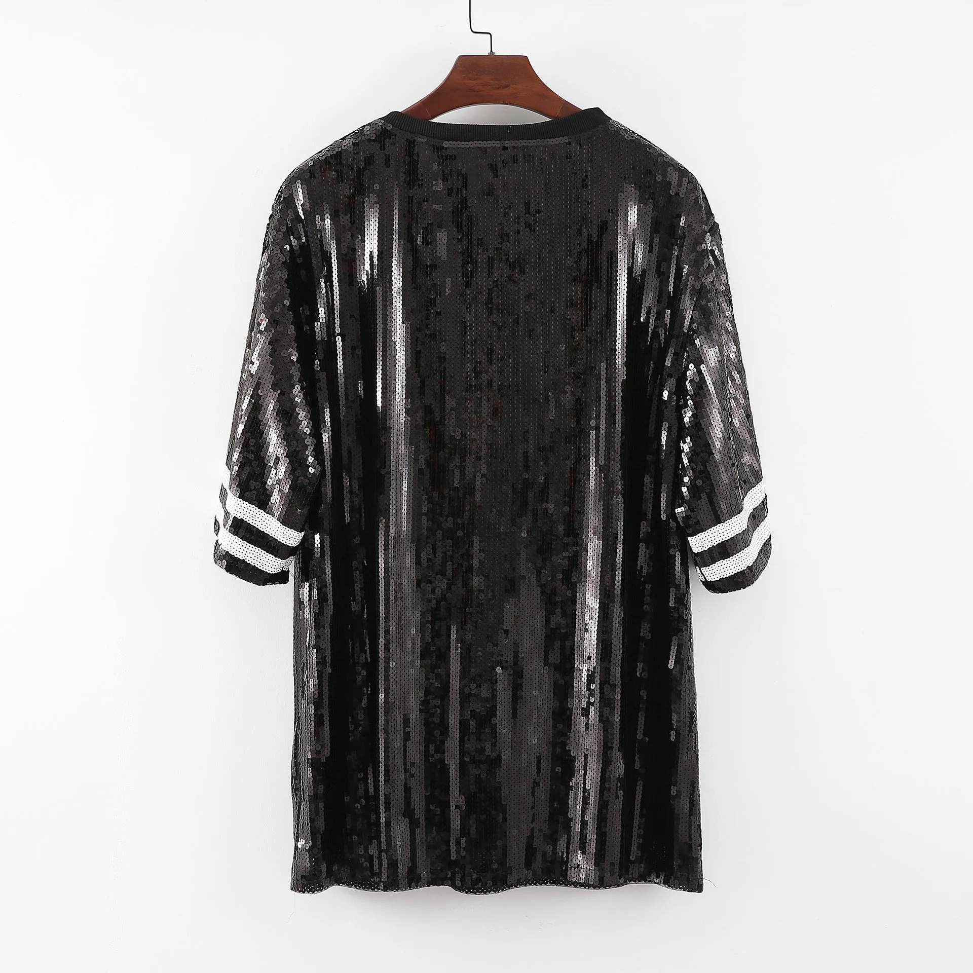 Pre Order:  Sequined O-Neck Rugby Jersey
