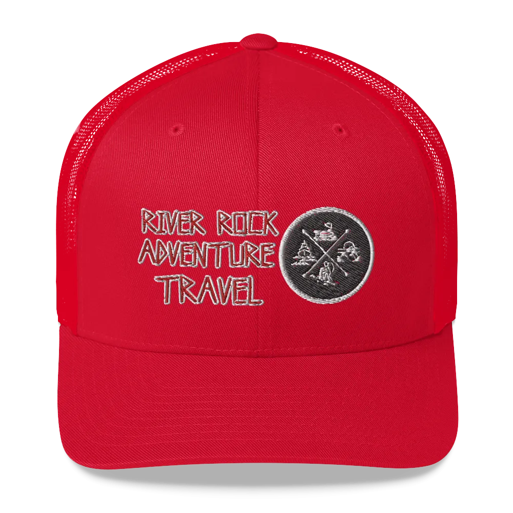 River Rock Adventure Travel Trucker Cap