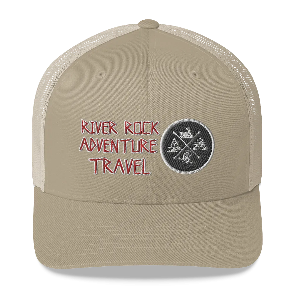 River Rock Adventure Travel Trucker Cap