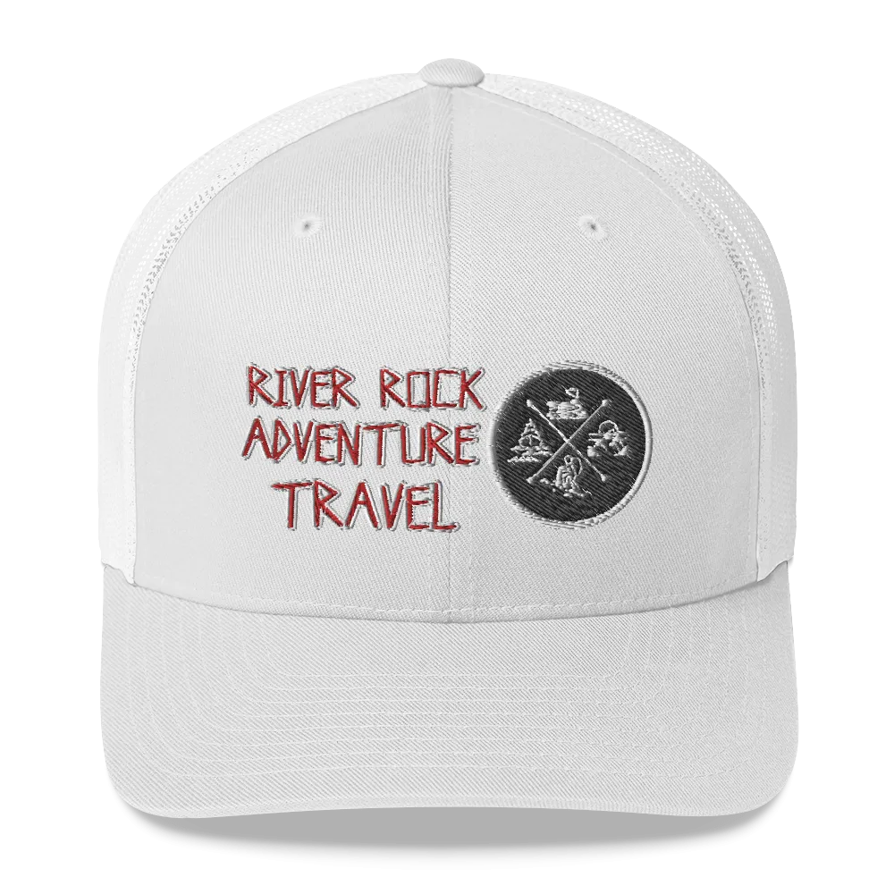 River Rock Adventure Travel Trucker Cap