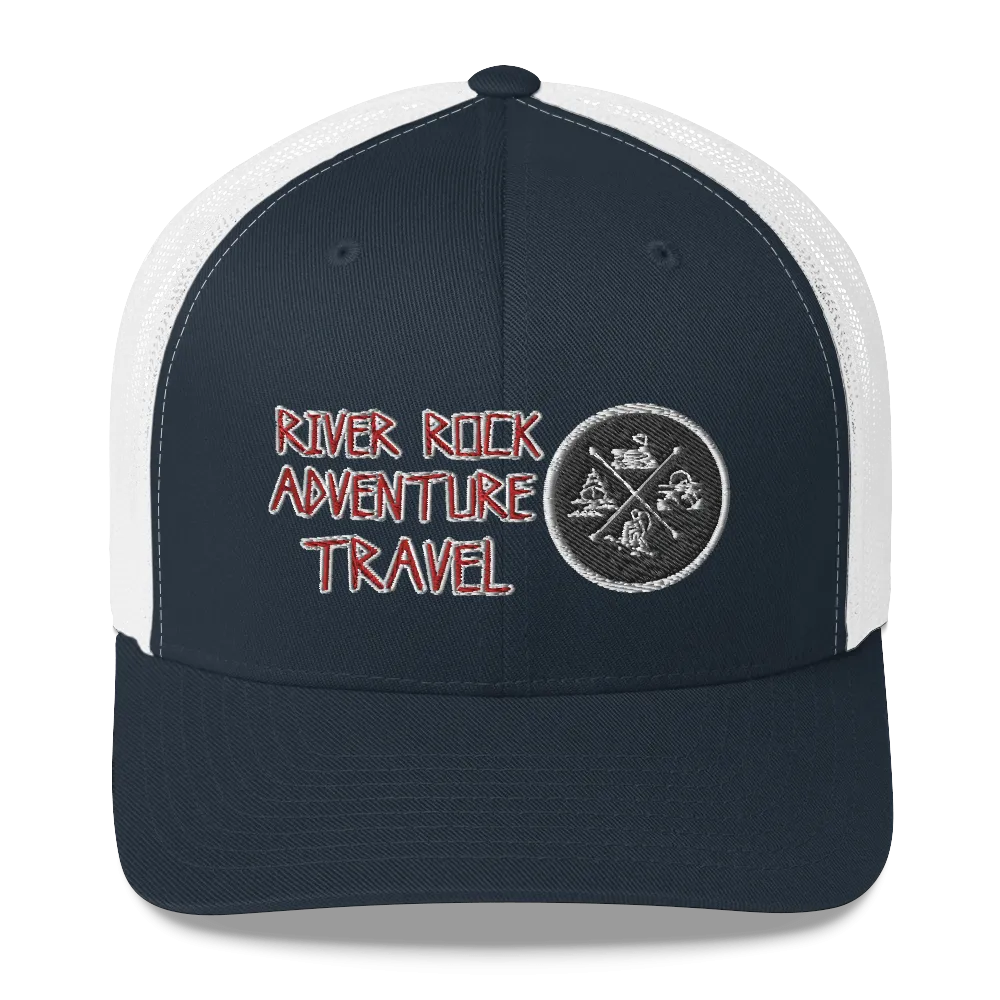 River Rock Adventure Travel Trucker Cap