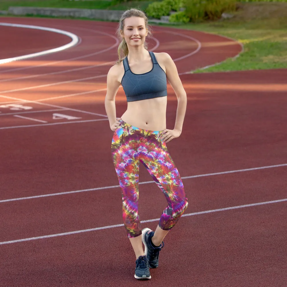 Transcendant Orchidaceae' Capri Leggings