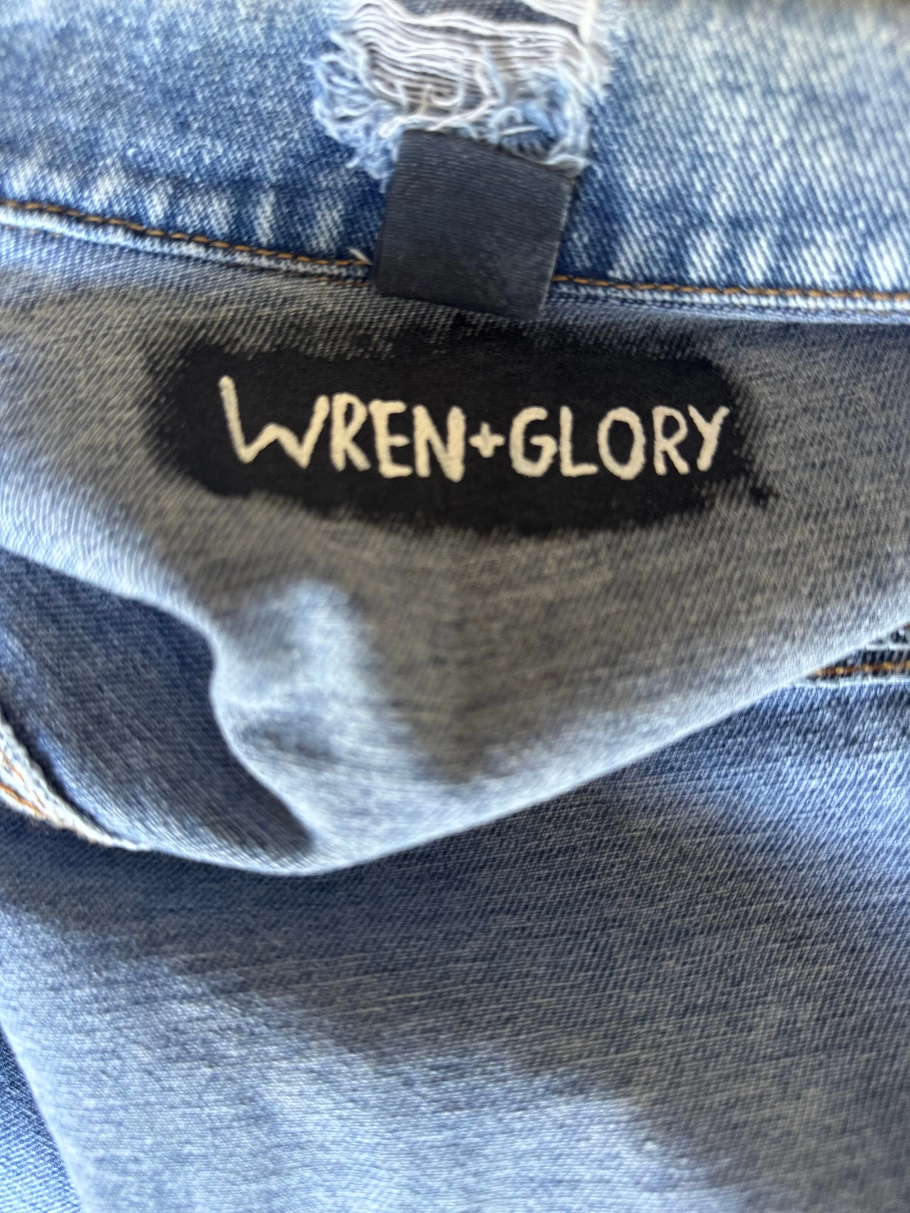 Wren and Glory Size S Hand Painted Denim Jacket